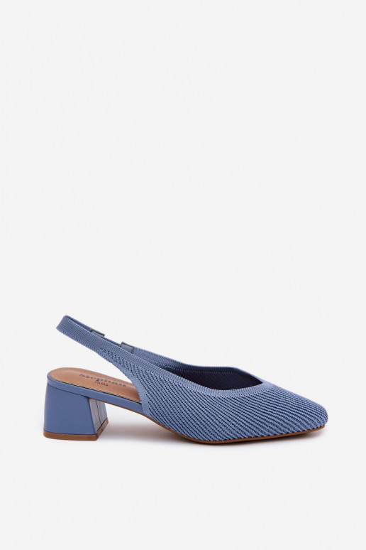  Sandalias de mujer con tacones color azul Tiene quercelle