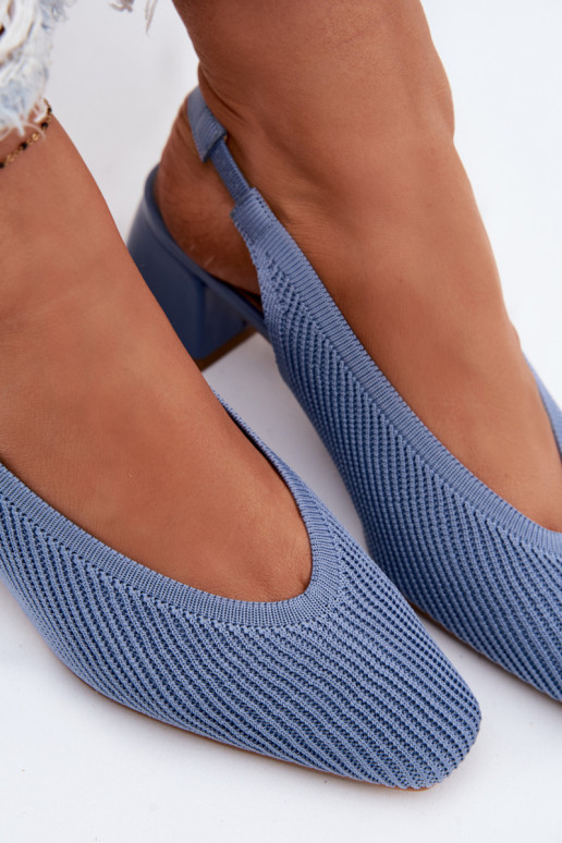  Sandalias de mujer con tacones color azul Tiene quercelle