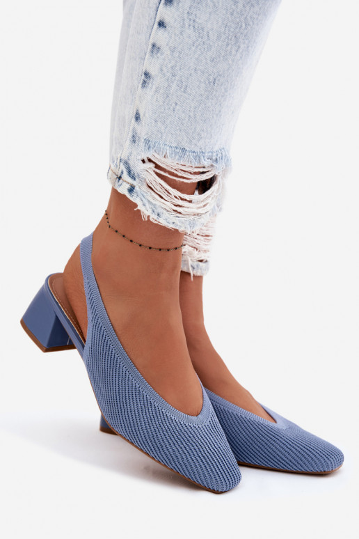  Sandalias de mujer con tacones color azul Tiene quercelle