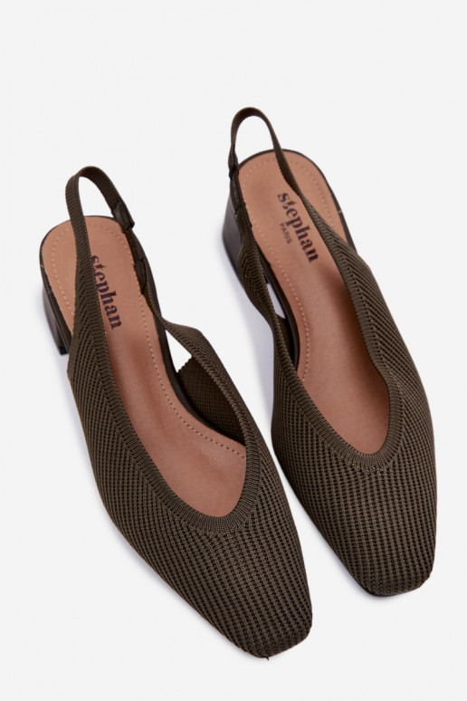  Sandalias de mujer con tacones de color caqui Tiene quercelle