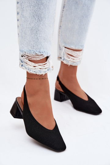  Sandalias de mujer con tacones de color negro Tiene quercelle 2