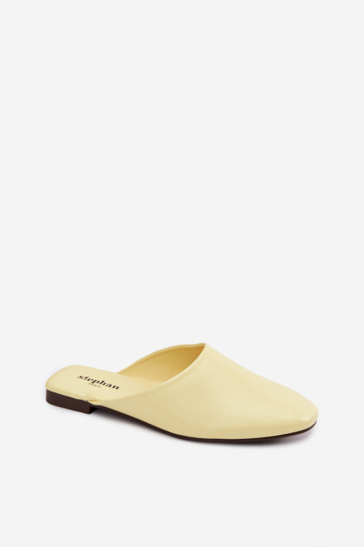 zapatillas de mujer MuleImitacji Skóry isósceles color amarillo Romelle