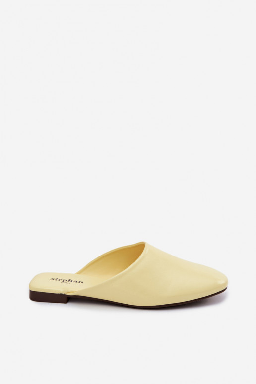 zapatillas de mujer MuleImitacji Skóry isósceles color amarillo Romelle