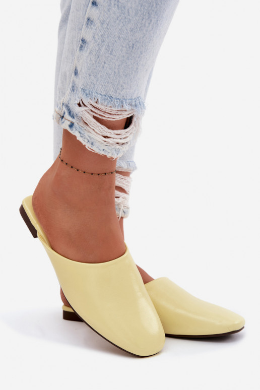 zapatillas de mujer MuleImitacji Skóry isósceles color amarillo Romelle