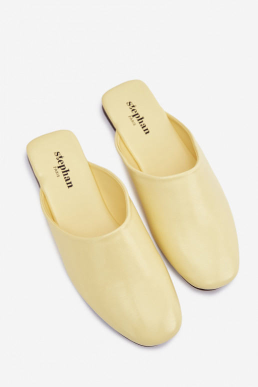 zapatillas de mujer MuleImitacji Skóry isósceles color amarillo Romelle