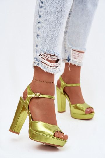 Sandalias de mujer En tacones altos Registro NeonoAa Zieleń Nelissey 2