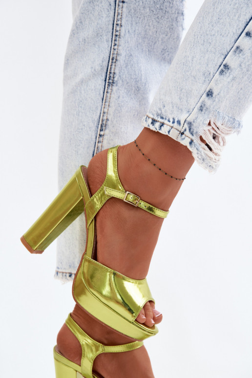 Sandalias de mujer En tacones altos Registro NeonoAa Zieleń Nelissey