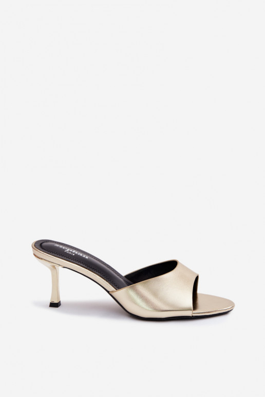 ZapatillasImitacji Skóry con tacones finos color dorado Melissea