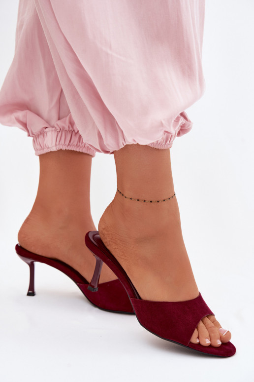 ZapatillasImitacji de gamuzau con tacones finos borgoña Melissea