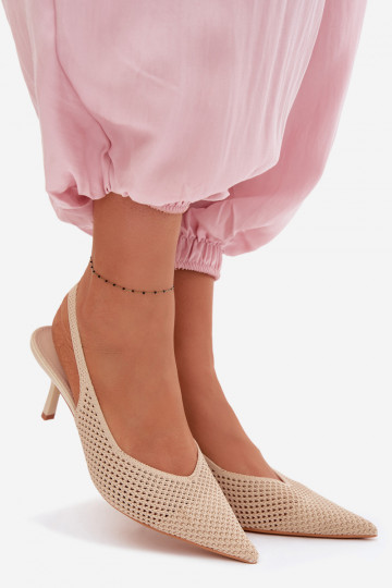 Sandalias de mujerredgo Tiene queterialu con tacones finos beige Emiliana 2