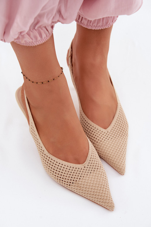 Sandalias de mujerredgo Tiene queterialu con tacones finos beige Emiliana