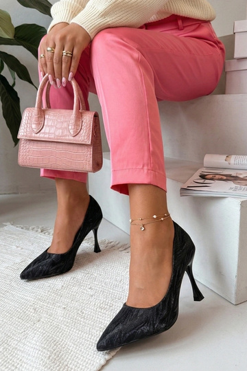 Zapatos de tacón negros para mujer con acabado brillante Gwyneira 2