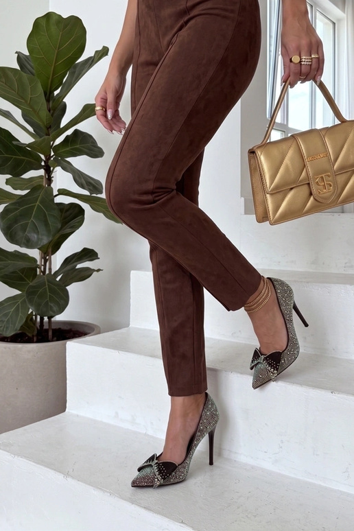 Tacones negros con circonitas Beatrycze