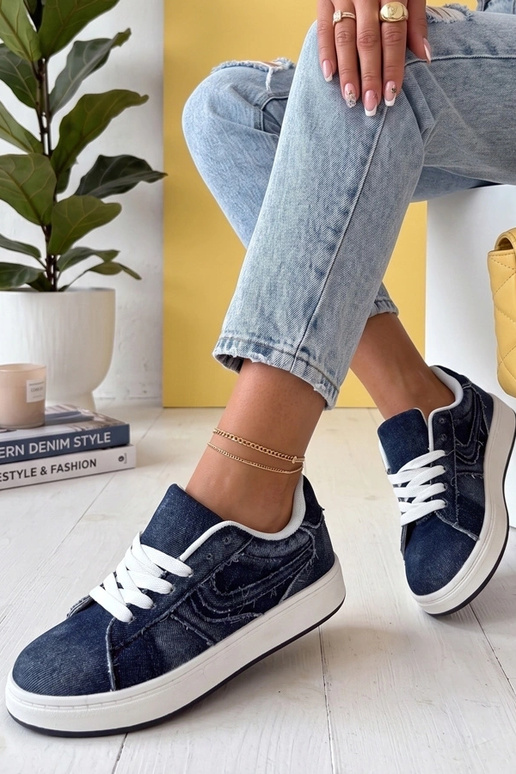 Zapatillas deportivas azul oscuro con...