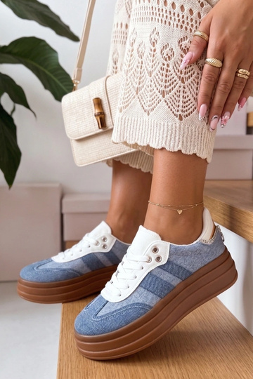 Zapatillas deportivas azules con plataforma Arianne 2
