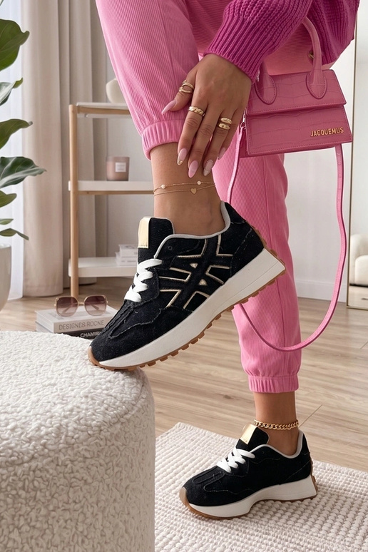 Zapatillas de plataforma de mezclilla negra Constanza