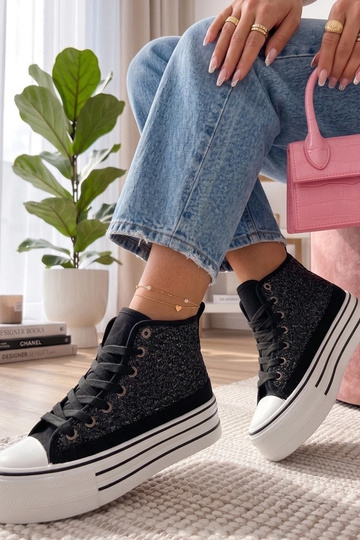 Zapatillas negras de tobillo Piper