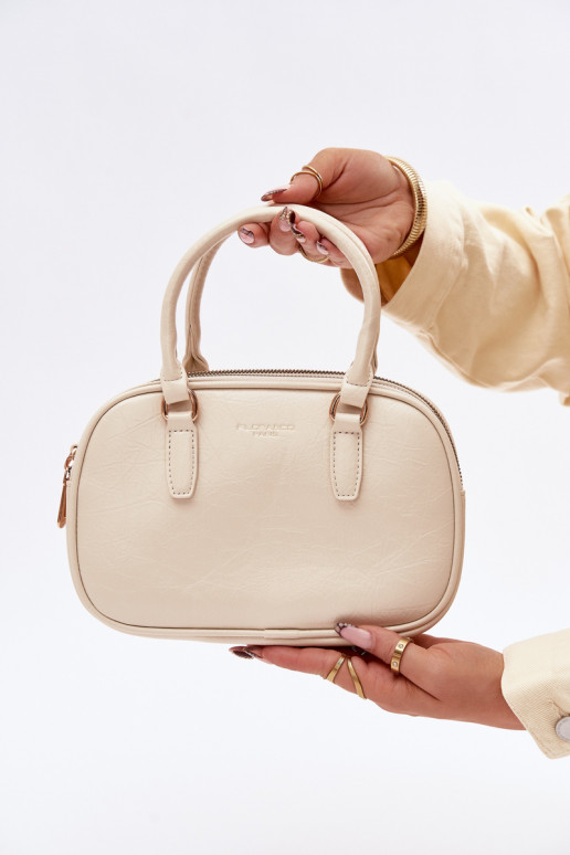 Tiene queno Typu Trompa Pequeño de cuero ecológico Brillantementebeige Soraya