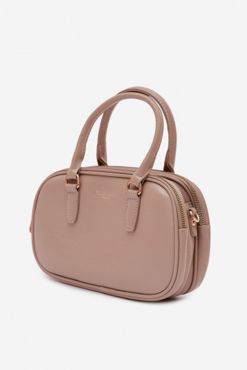 Tiene queno Typu Trompa Pequeño de cuero ecológico Oscurobeige Soraya 2