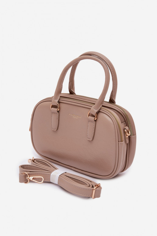 Tiene queno Typu Trompa Pequeño de cuero ecológico Oscurobeige Soraya