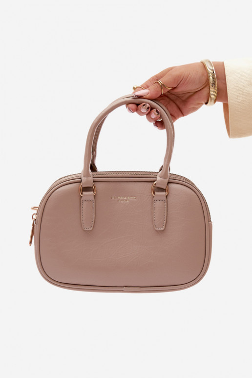 Tiene queno Typu Trompa Pequeño de cuero ecológico Oscurobeige Soraya