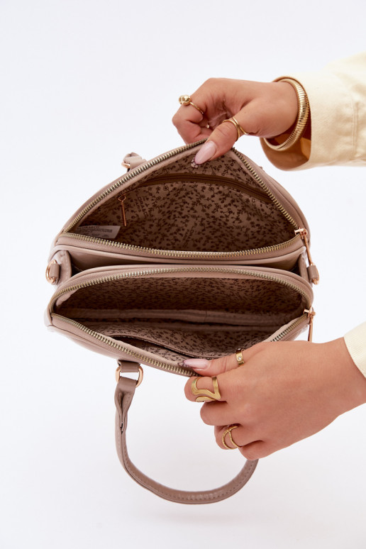 Tiene queno Typu Trompa Pequeño de cuero ecológico Oscurobeige Soraya