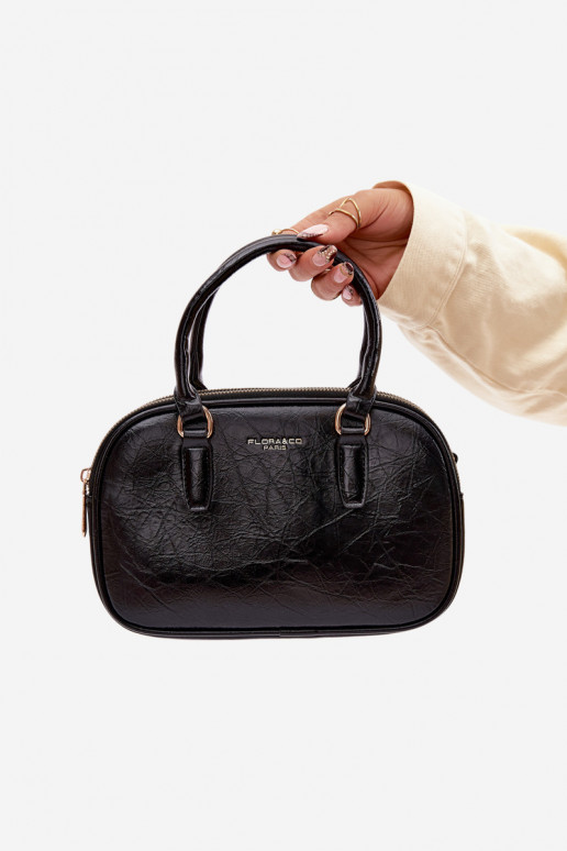 Tiene queno Typu Trompa Pequeño de cuero ecológico negro Soraya