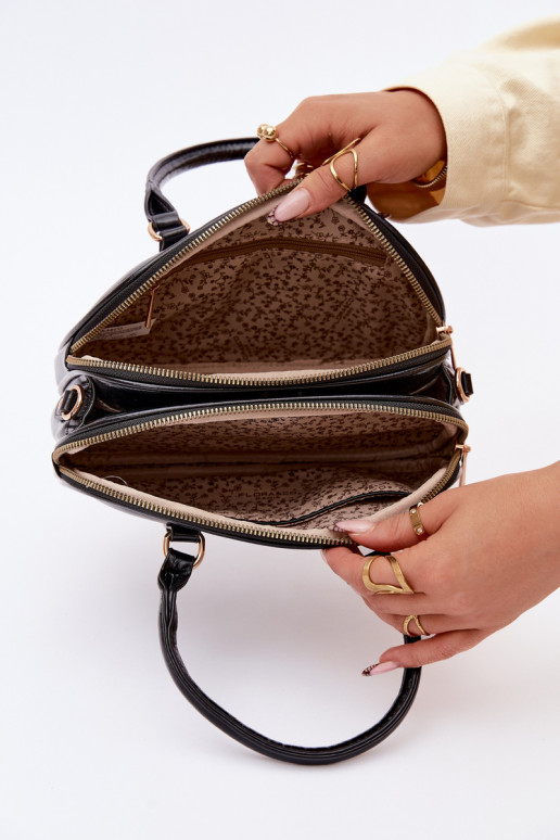 Tiene queno Typu Trompa Pequeño de cuero ecológico negro Soraya