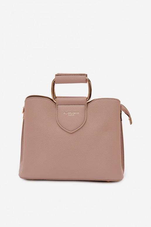 Tiene queno Trompa Pequeño de cuero ecológico Oscurobeige Lorielle