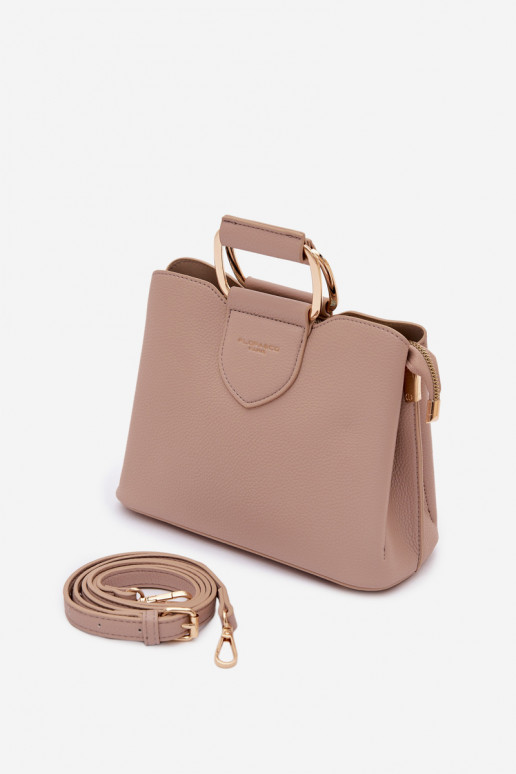 Tiene queno Trompa Pequeño de cuero ecológico Oscurobeige Lorielle