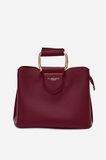 Tiene queno Trompa Pequeño de cuero ecológico borgoña Lorielle