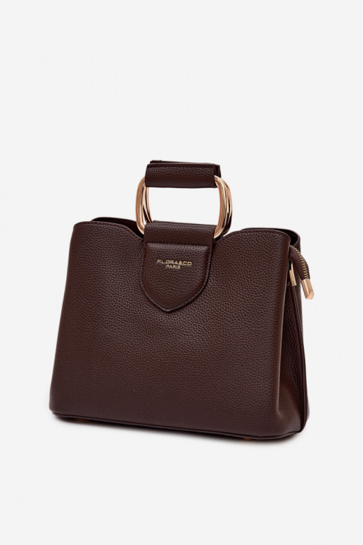 Tiene queno Trompa Pequeño de cuero ecológico CzekoladoAa Lorielle