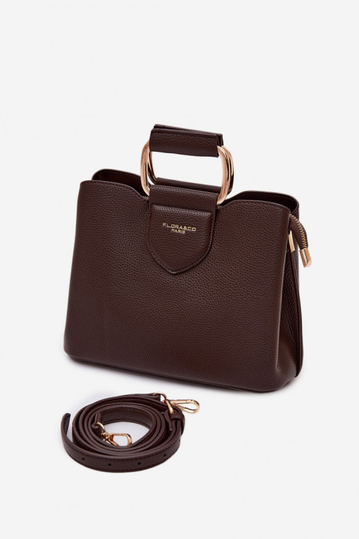 Tiene queno Trompa Pequeño de cuero ecológico CzekoladoAa Lorielle