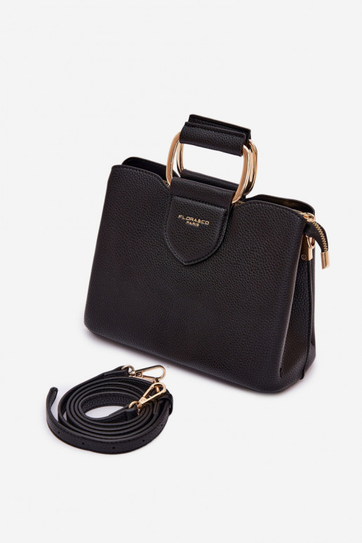 Tiene queno Trompa Pequeño de cuero ecológico negro Lorielle