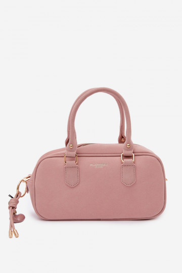 Bolso tipo maletero rosa de ante sintético Annelle