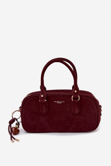 Bolso tipo maletero burdeos de ante sintético Annelle