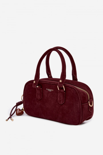 Bolso tipo maletero burdeos de ante sintético Annelle 2