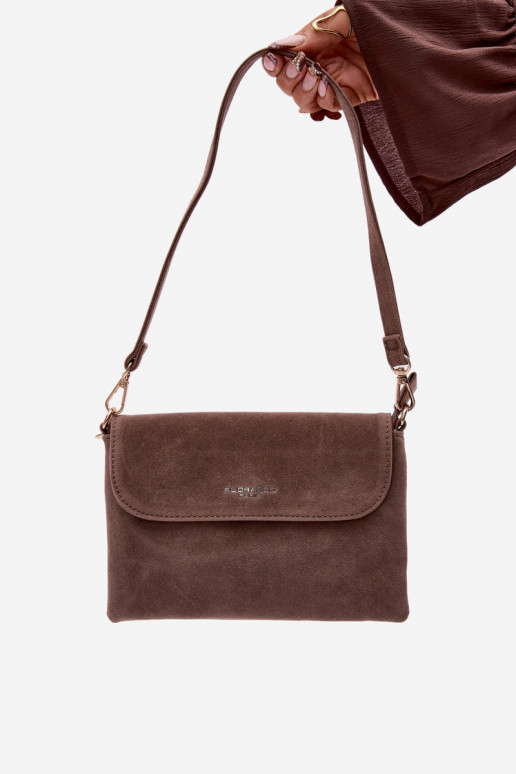 un bolso pequeñode gamuza ecológicau Oscurobeige Lucelle