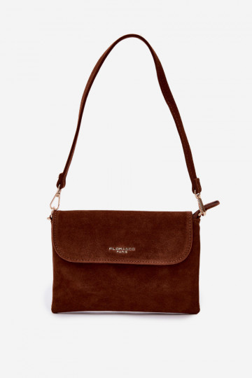 Pequeño bolso de ante marrón Lucelle