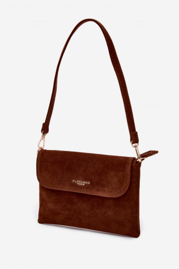 Pequeño bolso de ante marrón Lucelle 2