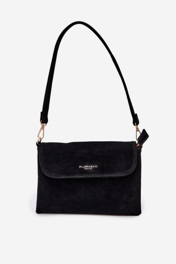 Pequeño bolso de ante negro Lucelle