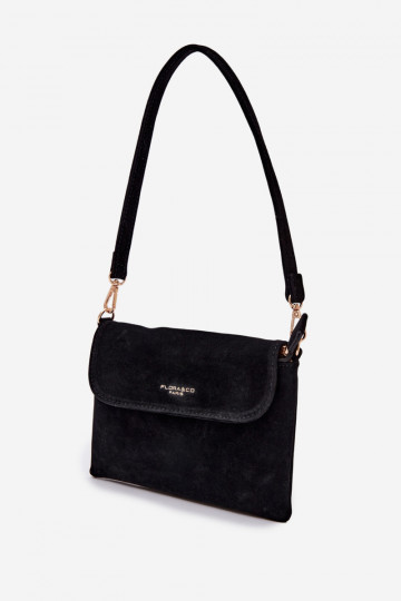 Pequeño bolso de ante negro Lucelle 2