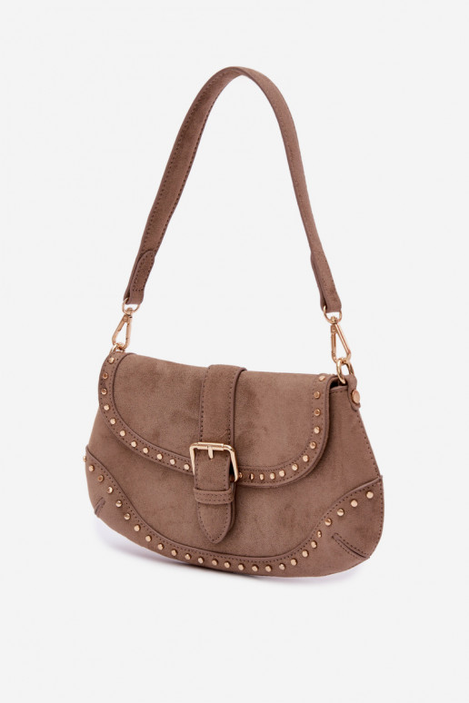 Tiene queno con remaches de gamuza ecológicaoAa Oscurobeige Clarielle