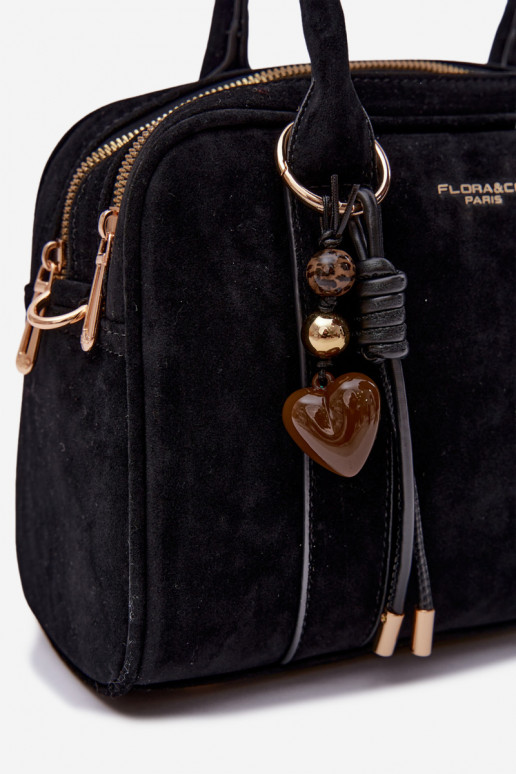 Tiene queno Typu Trompa de gamuza ecológicaoAaBrelokiem negro Sorielle