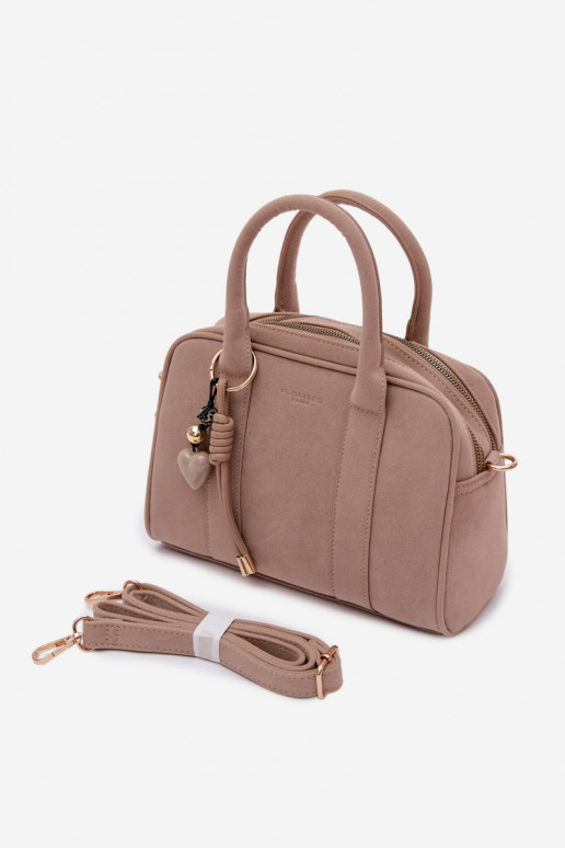 Tiene queno Typu Trompa de gamuza ecológicaoAaBrelokiem color marfil Sorielle