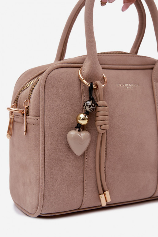 Tiene queno Typu Trompa de gamuza ecológicaoAaBrelokiem color marfil Sorielle