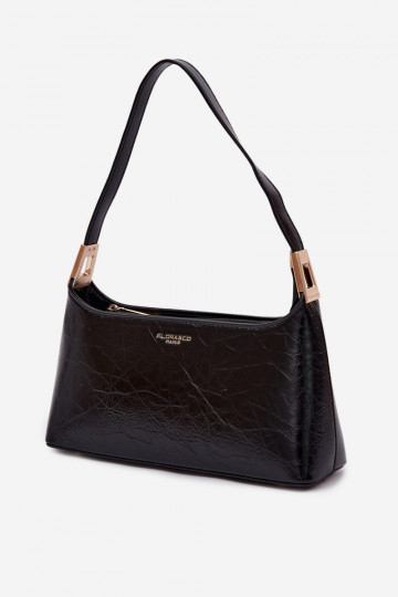 Bolso de piel sintética negro Tielle 2