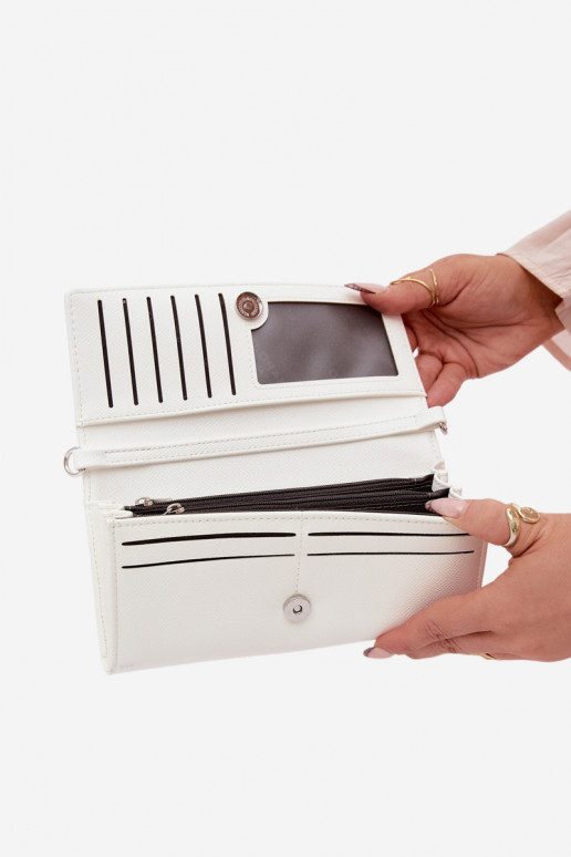 Billetera Tiene queno dos en uno con correas color marfil Suzette