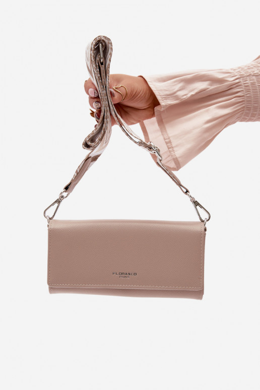 Billetera Tiene queno dos en uno con correas color marfil Suzette