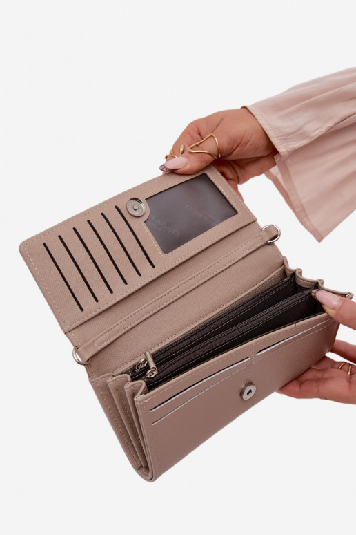 Billetera Tiene queno dos en uno con correas color marfil Suzette